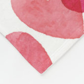 Watercolor Herzmuster Fleecedecke (Ecke)