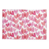 Watercolor Herzmuster Kissenbezug (Rückseite-Links)