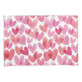 Watercolor Herzmuster Kissenbezug (Vorderseite-Rechts)