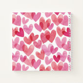 Watercolor Herzmuster Notizblock (Rückseite)