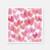 Watercolor Herzmuster Serviette (Vorderseite)