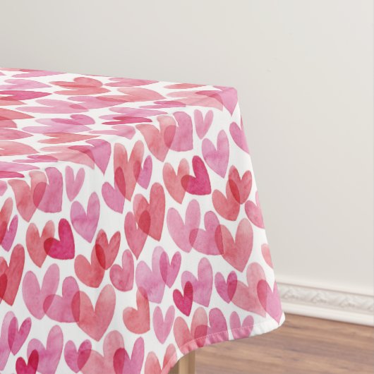 Watercolor Herzmuster Tischdecke (Beispiel)