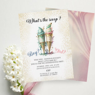 Watercolor Hi oder She gender enthüllt Party Einladung