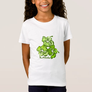 Watercolor Hibiskus Mädchen T-Shirt