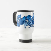 Watercolor-Hibiskus-Reise-Tasse Reisebecher (Vorderseite Links)