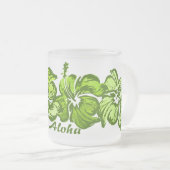 Watercolor-Hibiskus-Tasse Mattglastasse (VorderseiteRechts)