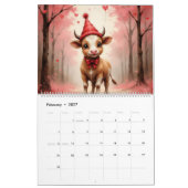 Watercolor Highland Cow 20xx Kalender (Feb 2027)