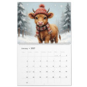Watercolor Highland Cow 20xx Kalender (Jan 2027)