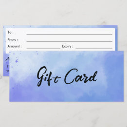 Watercolor-Hintergrund Geschenkgutschein