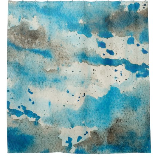 Watercolor-Hintergrunddesign Duschvorhang (Vorderseite)