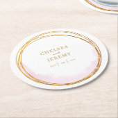 Watercolor-Hochzeit mit Whimsical-Wildblume Runder Pappuntersetzer (Angewinkelt)