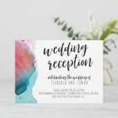 Watercolor-Hochzeits-Empfangs-nur Einladung (Stehend Vorderseite)
