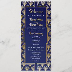 Watercolor-Hochzeits-Programmzwanziger jahre Programm