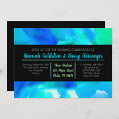 WATERCOLOR Hochzeitseinladung Einladung (Vorne/Hinten)