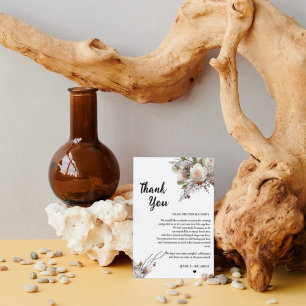 Watercolor Hochzeitsratentisch danke Karte