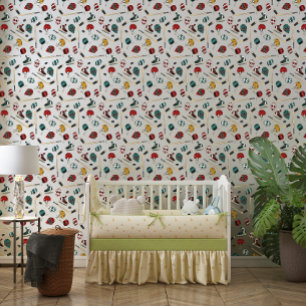 Watercolor Hockey Kids Room Wallpaper Tapete