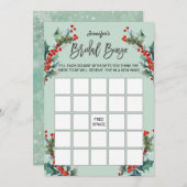 Watercolor Holand Berries Bridal Bingo Einladung (Vorne/Hinten)