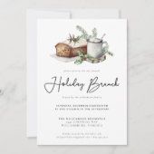 Watercolor Holiday Brunch Grün Holiday Brunch Einladung (Vorderseite)