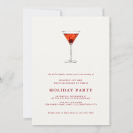 Watercolor Holiday Cocktail Weihnachten Party lade Einladung