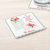 Watercolor Holiday Family ist das beste Geschenk P Untersetzer (angewinkelt)