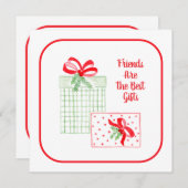 Watercolor Holiday Friends sind die besten Geschen (Vorne/Hinten)