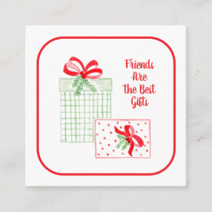 Watercolor Holiday Friends sind die besten Geschen Begleitkarte