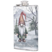 Watercolor Holiday Gnome Flachmann (Links)