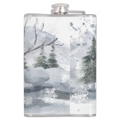 Watercolor Holiday Gnome Flachmann (Rückseite)