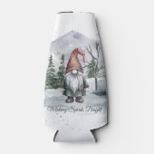 Watercolor Holiday Gnome Flaschenkühler (Vorderseite)