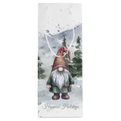 Watercolor Holiday Gnome Geschenktüte Für Weinflaschen (Rückseite)
