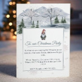 Watercolor Holiday Gnome Holiday Party Einladung