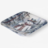 Watercolor Holiday Gnome Pappteller (Gewinkelt)