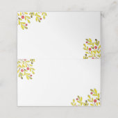 Watercolor Holiday Holly | Feiertage Platzkarte (Außenseite Aufgefaltet)