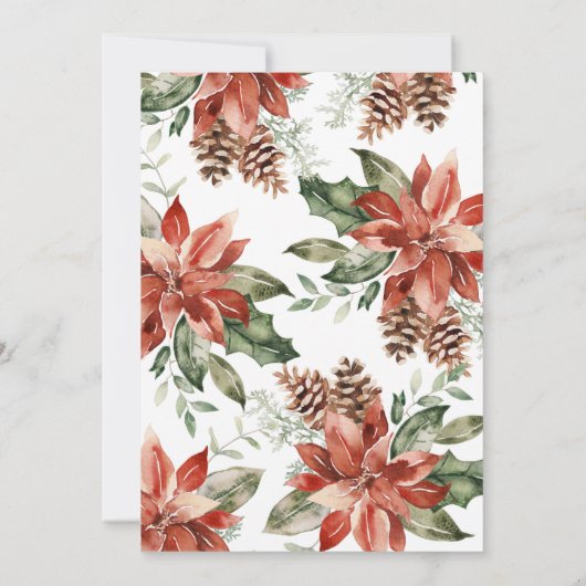 Watercolor Holiday Party Einladung (Rückseite)