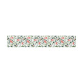 Watercolor Holiday Pattern Einladung Bauchband Einladungsbanderole (Flach)