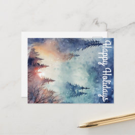 Watercolor Holiday Postkarte