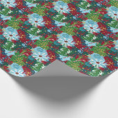 Watercolor Holiday Silhouettes Wrapping Paper Geschenkpapier (Ecke)