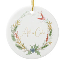 Watercolor Holiday Wreath