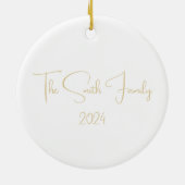 Watercolor Holiday Wreath Keramik Ornament (Hinten)