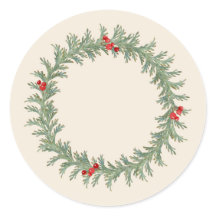 Watercolor Holiday Wreath