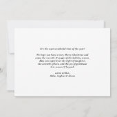 Watercolor Hollies Chalkboard Weihnachts-Foto (Rückseite)