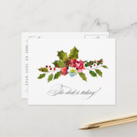 Watercolor Holly and Ivy Weihnachtsfeier Erinnerun