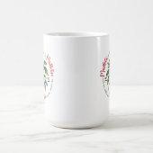 Watercolor Holly Berries Mistletoe Weihnachten Kaffeetasse (Mittel)