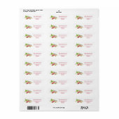 Watercolor Holly Berry Christmas Address Label (Vorne)