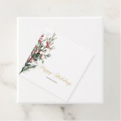 Watercolor Holly Berry Greenery Geschenkanhänger (Beispiel)