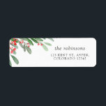 Watercolor Holly Christmas<br><div class="desc">Holly jolly Aquarell Weihnachten adressieren Labels.</div>
