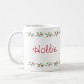 Watercolor Holly Garland Kaffeetasse (Links)