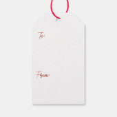 Watercolor Holly Geschenkanhänger (Rückseite)