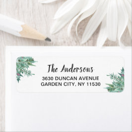 Watercolor Holly Greenery Weihnachtsfeierliche Rüc