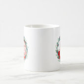 Watercolor Holly Jolly Christmas Foto Kaffeetasse (Mittel)